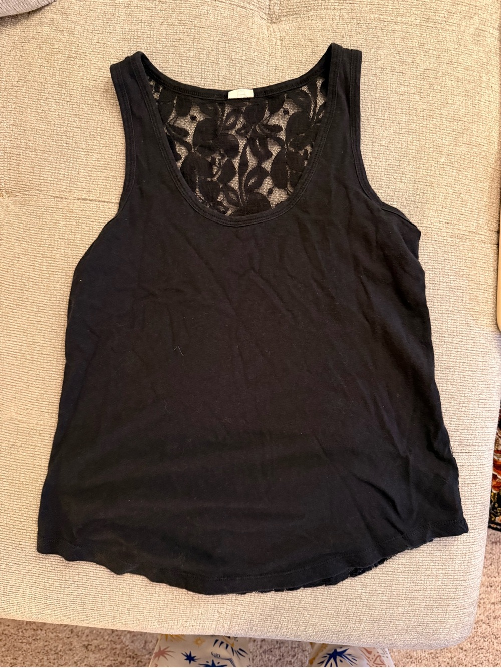Express Black Lace-Back Women's Tank Top